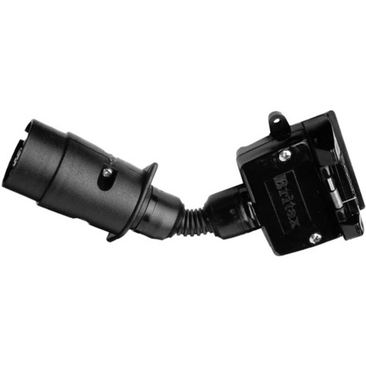 Narva Trailer Plug Adaptor 7 Pin Flat (Car) To 7 Pin Large Round (Trailer) - 82245BL -