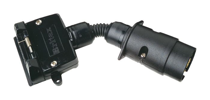 Narva Trailer Plug Adaptor 7 Large Round (Car) To 7 Flat (Trailer) - 82235BL