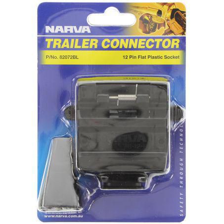 Narva 12 Pin Trailer Socket Flat Plastic - 82072BL