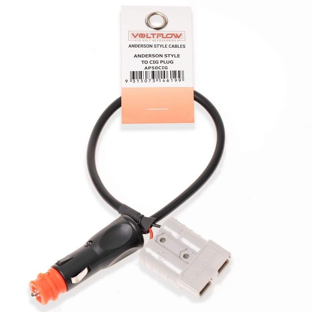 Voltflow Anderson Plug to 12v Cig Plug - AP50CIG