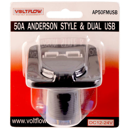 Voltflow Andersen Plug Flush Mount with Dual USB - AP50FMUSB