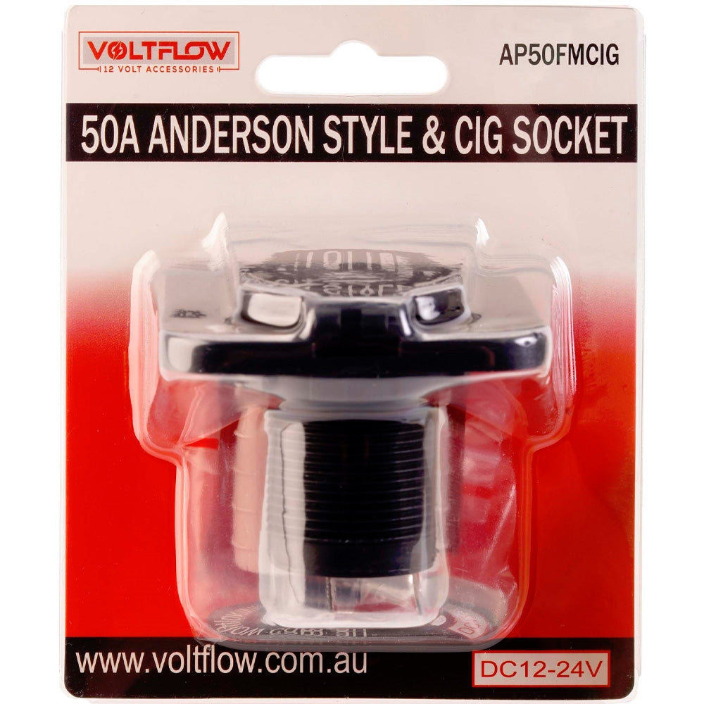 VoltFlow Andersen Plug Flush Mount with 12v Socket - AP50FMCIG