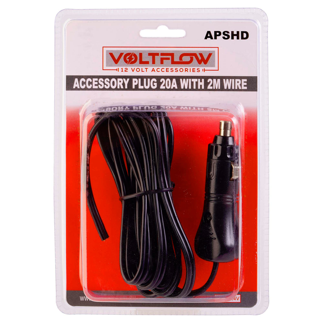 VoltFlow 12V Heavy Duty Accessory Plug 20Amp 2metre - APSHD
