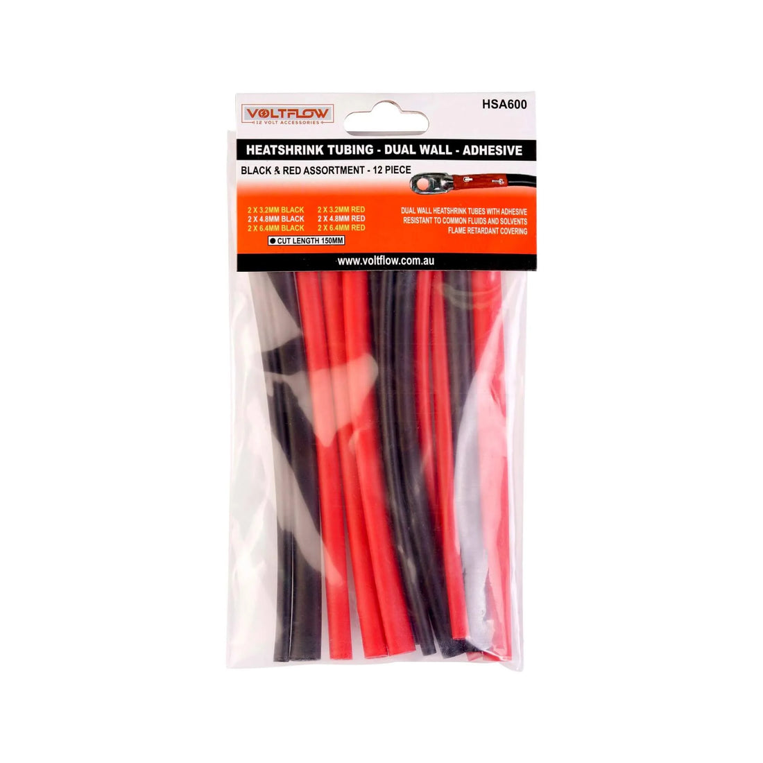 VoltFlow Dual Wall Heat Shrink 12 piece 150mm - HSA600