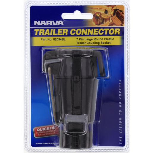 Narva 7 Pin Trailer Socket - Round Plastic Large - 82054BL