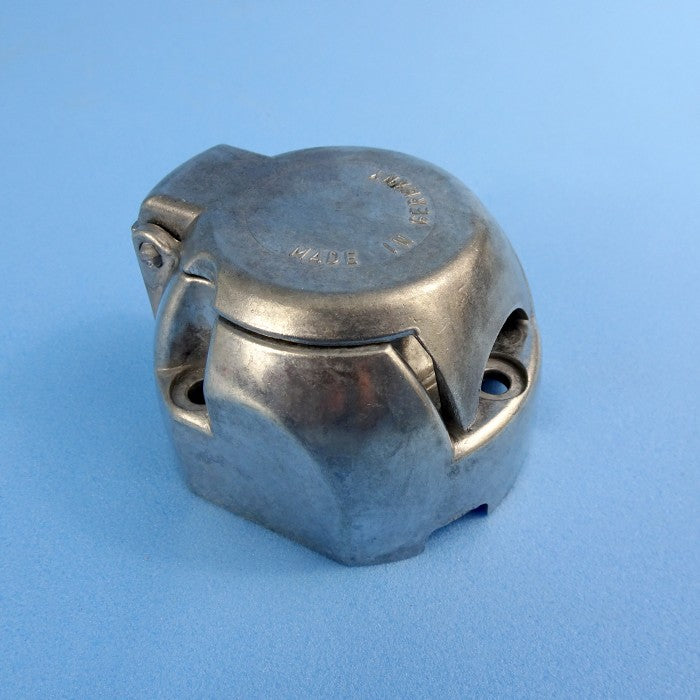 Narva 7 Pin Trailer Socket - Round Metal Large - 82062BL